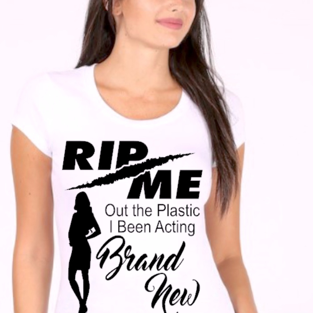 RIP ME OUT THE PLASTIC WITH GIRL TEE